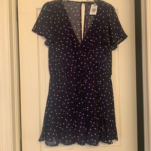 NWT Trixxie Navy Blue Polka dot Romper